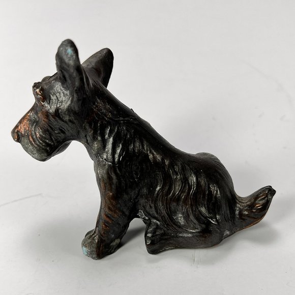 Vintage Scottish Terrier Scottie Dog Figurine Cast Metal - Picture 7 of 15
